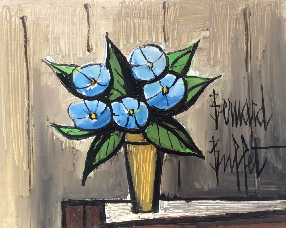 Bernard Buffet. Blue Primroses