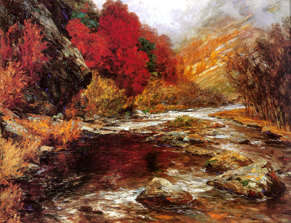 Olga Vizinger-Florian. River in autumn landscape