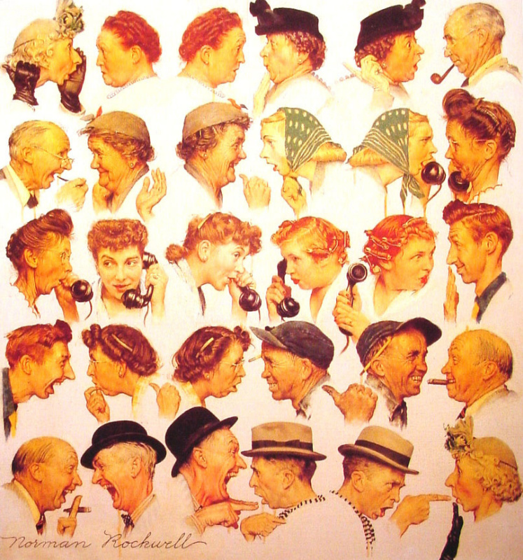 Norman Rockwell. “The Gossips”