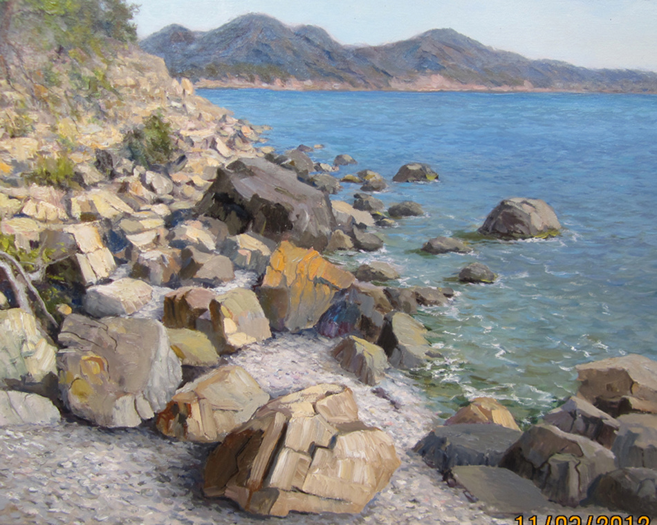 Vladimir Viktorovich Filippov. Stones on the beach.