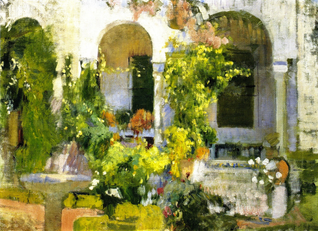 Joaquin Sorolla. Garden in the Sorolla home