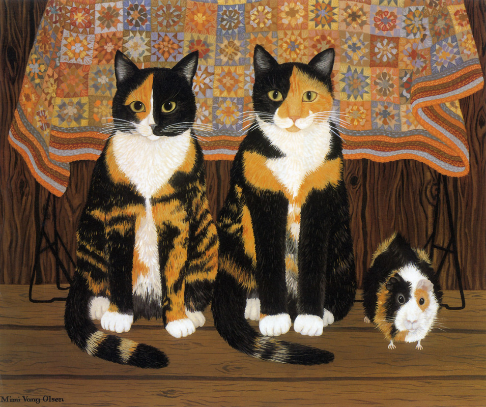 Mimi Wang Olsen. Tri-color cats