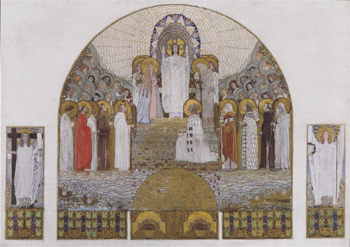 Koloman Moser. Am Steinhof Church,  Mosaic design for the main altar