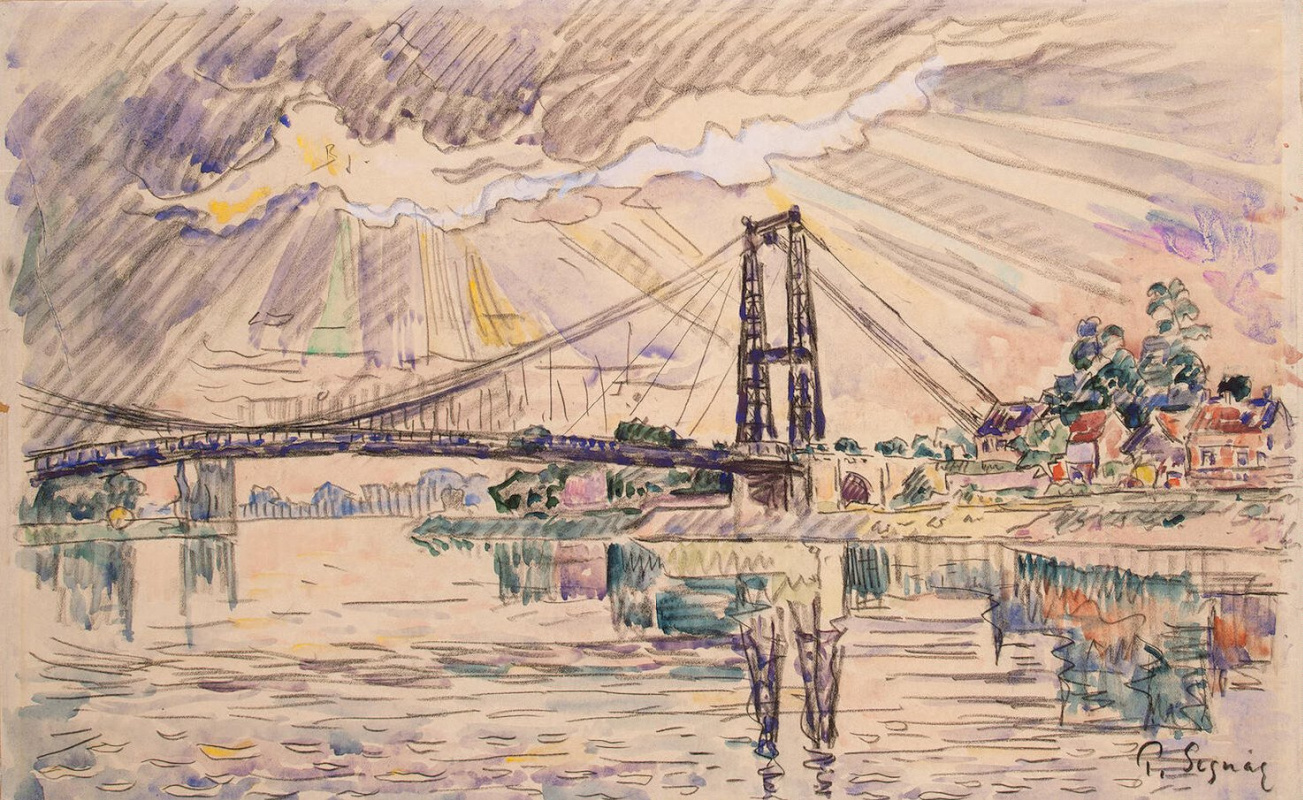 Paul Signac. Suspension bridge in the City