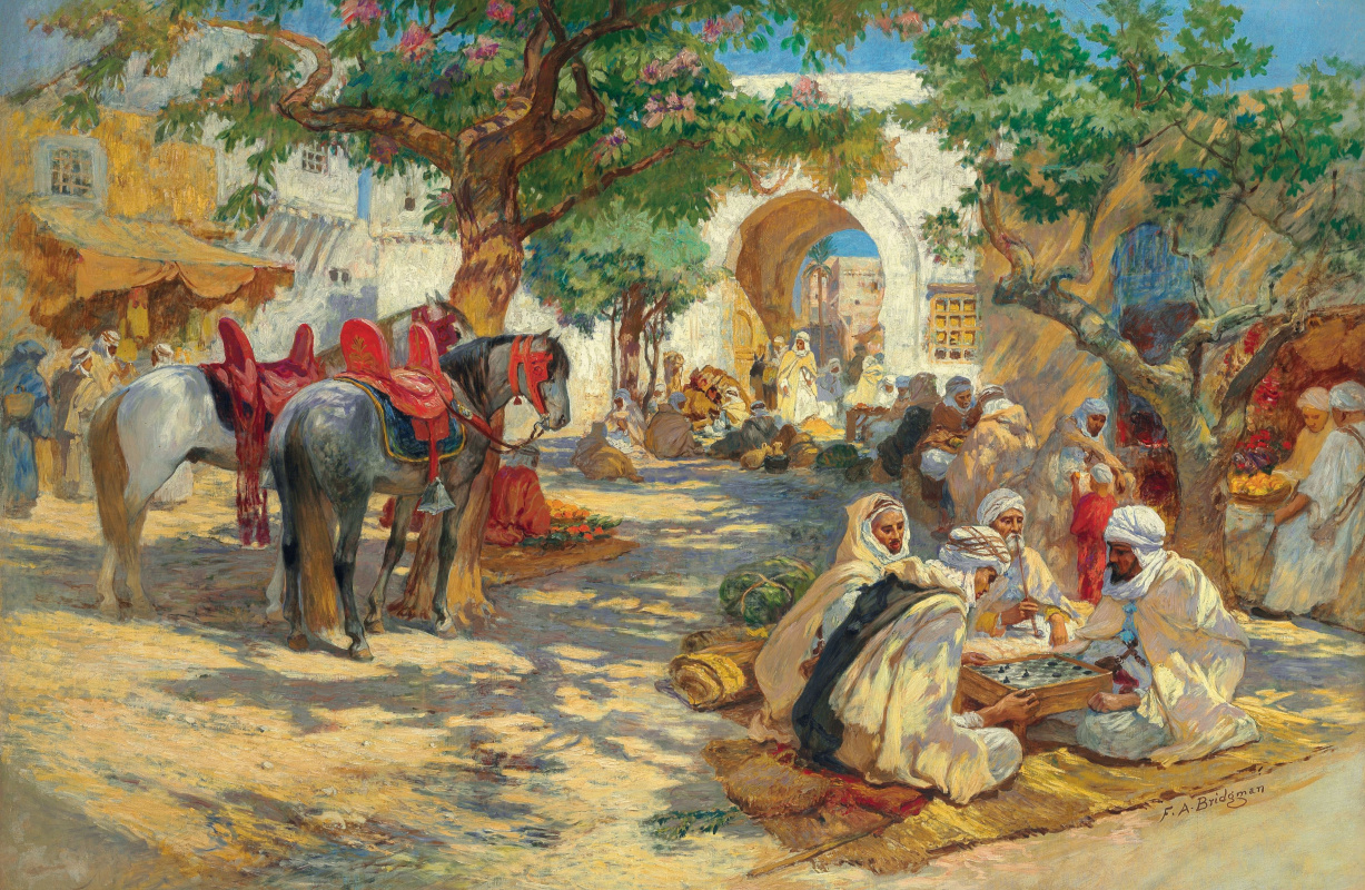 Frederick Arthur Bridgman. Giocatori di scacchi, Biskra