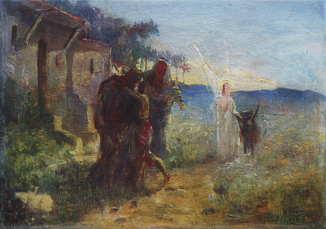 Nikolai Nikolaevich Ge. The Return Of Tobias. The sketch of the unfinished painting
