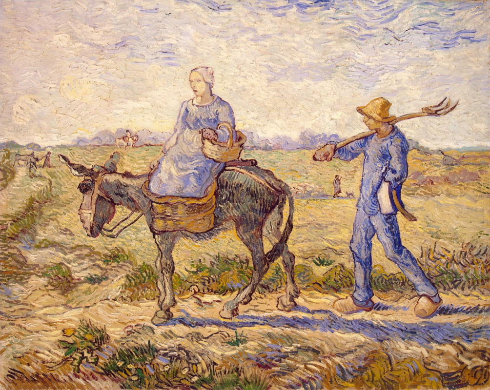 Vincent van Gogh. Morning. Administration (Imitation of Millais)