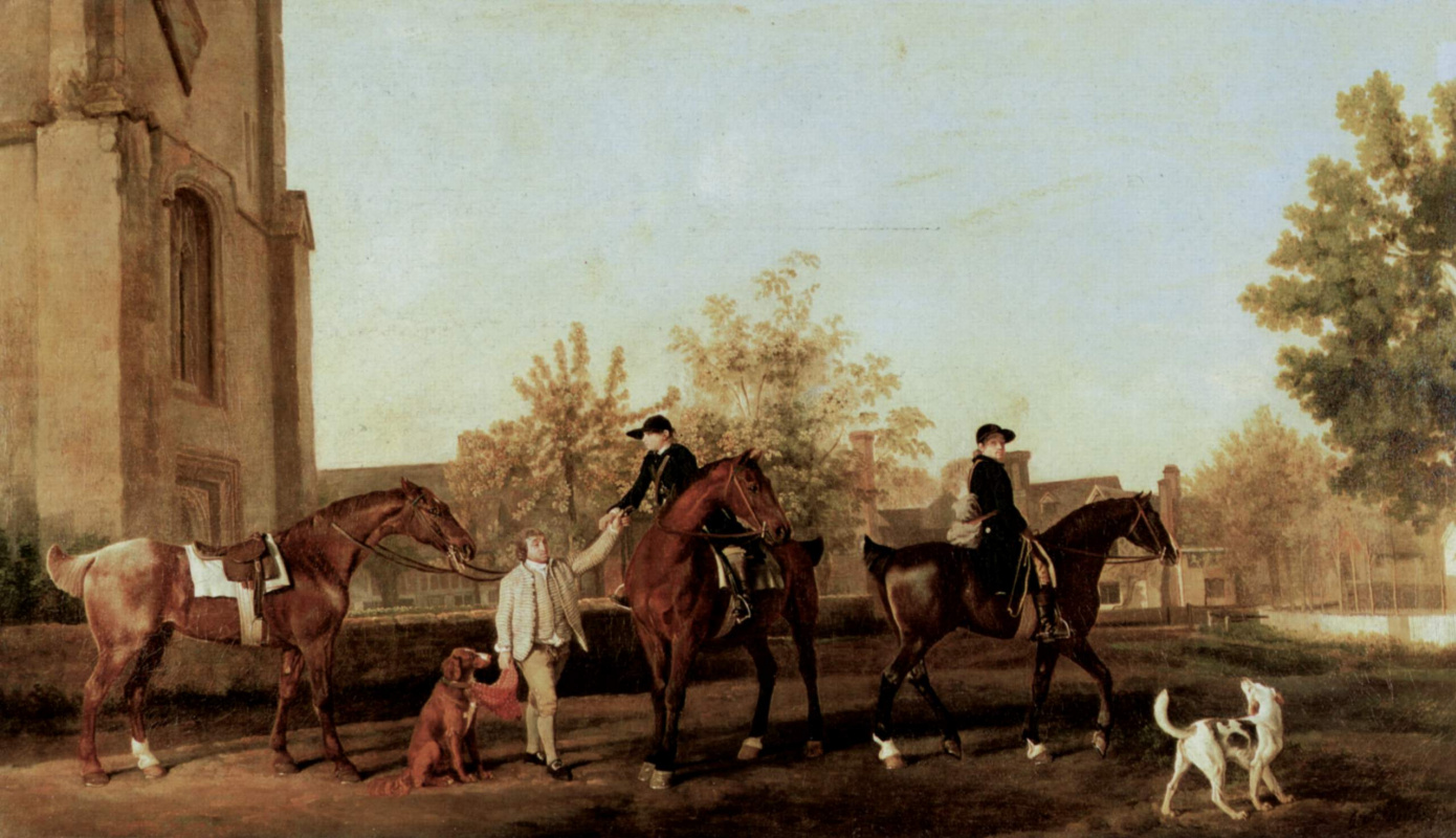 George Stubbs. Hunters traveling from Southill