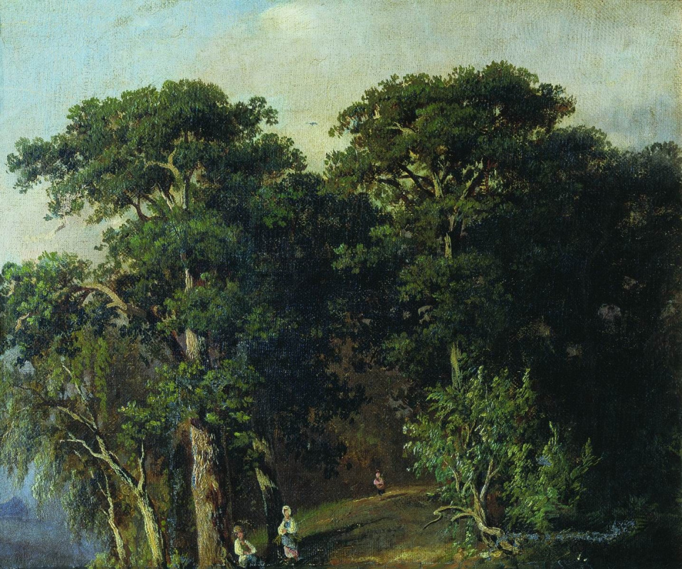 Ivan Ivanovich Shishkin. Forest landscape with figures