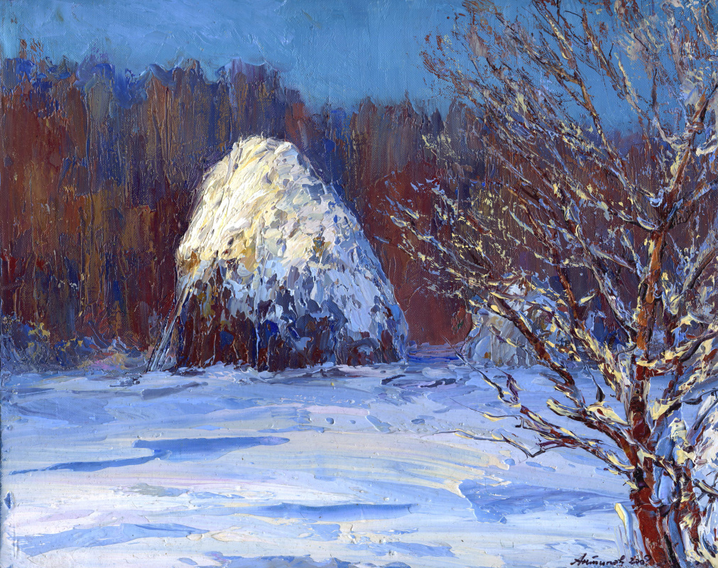 Konstantin Leonidovich Antipov. "Pila serale ai margini della foresta"