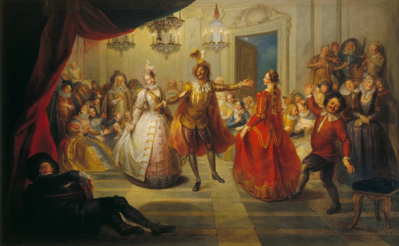 Charles-Antoine Coypel. Don Quixote at the ball at don Antonio Moreno