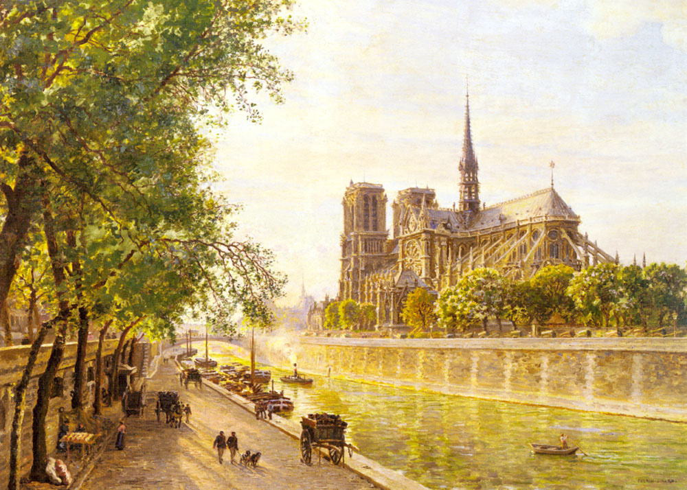 Francois Marie Fermin Gerard. De La Cité and Notre Dame Cathedral