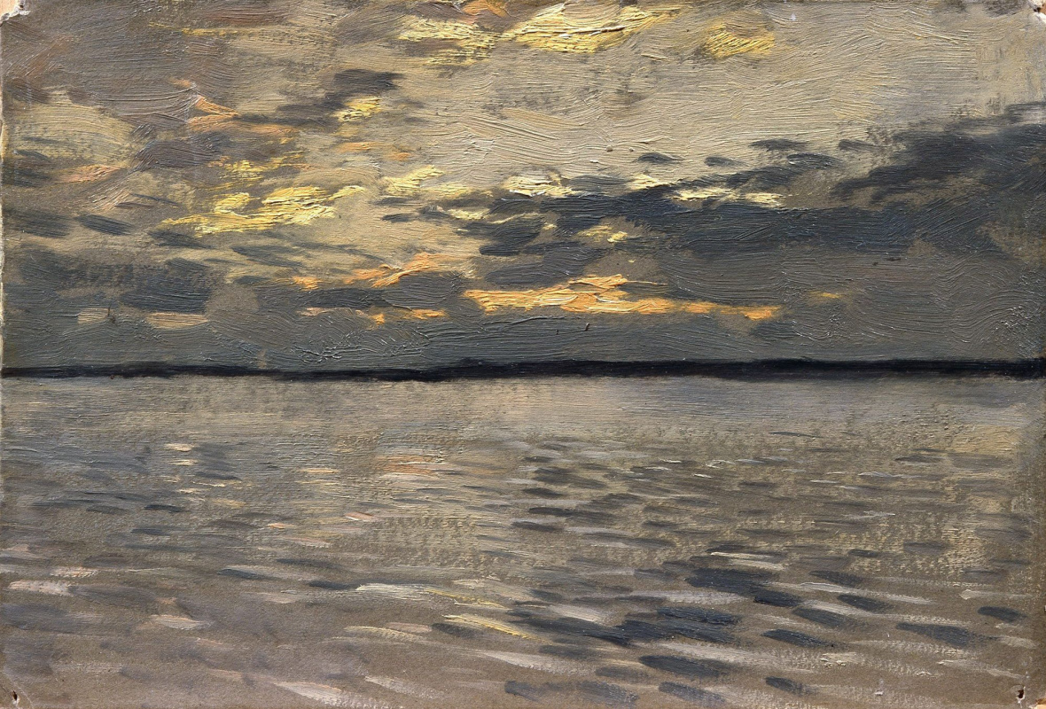 Isaac Levitan. The lake. The evening