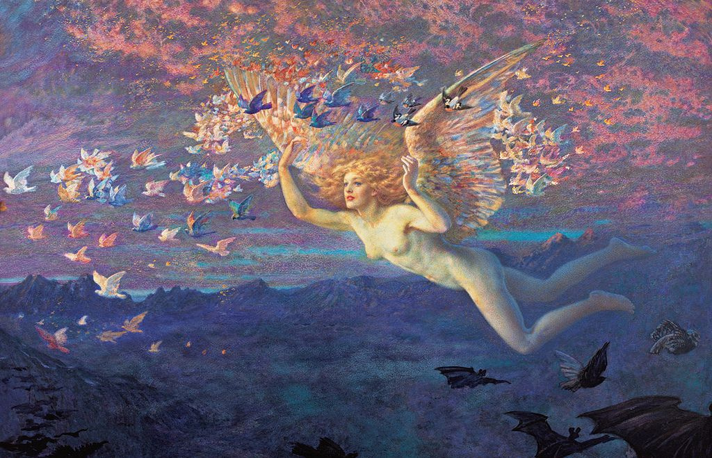 Edward Robert Hughes. On the wings of the dawn