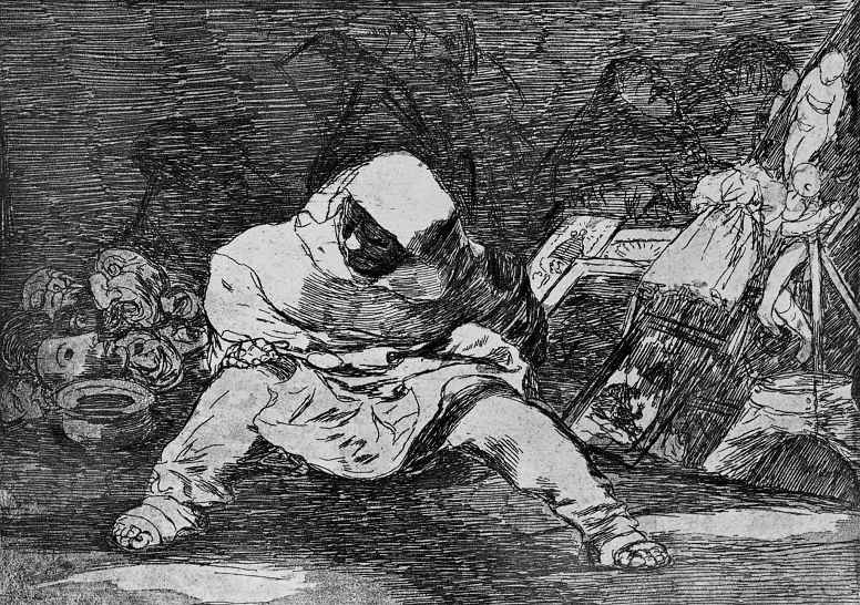 Francisco Goya. The series "disasters of war", page 68: What madness!