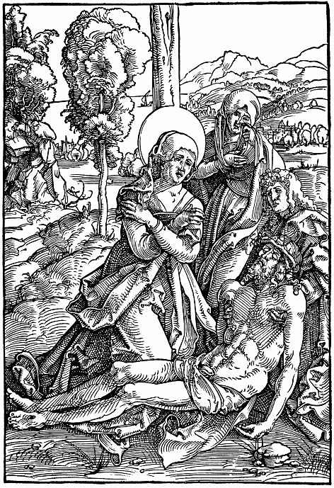 Hans Baldung. Triptych[03], the Lamentation of the Virgin Mary, Mary Magdalene and John