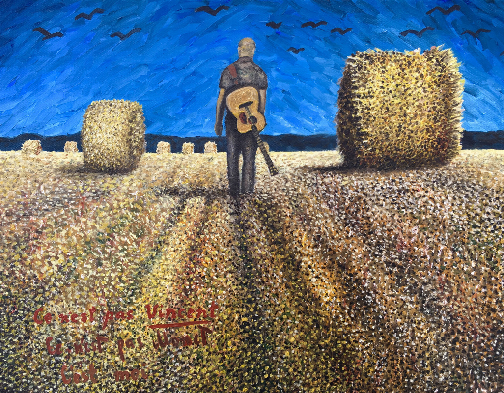 Julia Sergeevna Evtushenko. Wheat field with haystacks