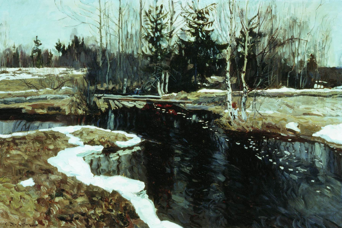 Stanislav Yulianovich Zhukovsky. Spring bubbling brook