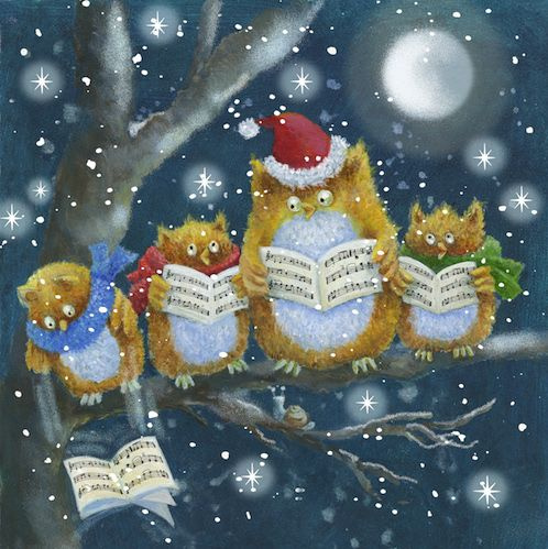 Jen Pashley. Owl, singing Christmas carols