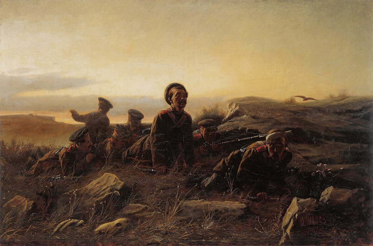 Vasily Grigorievich Perov. Scouts at Sevastopol