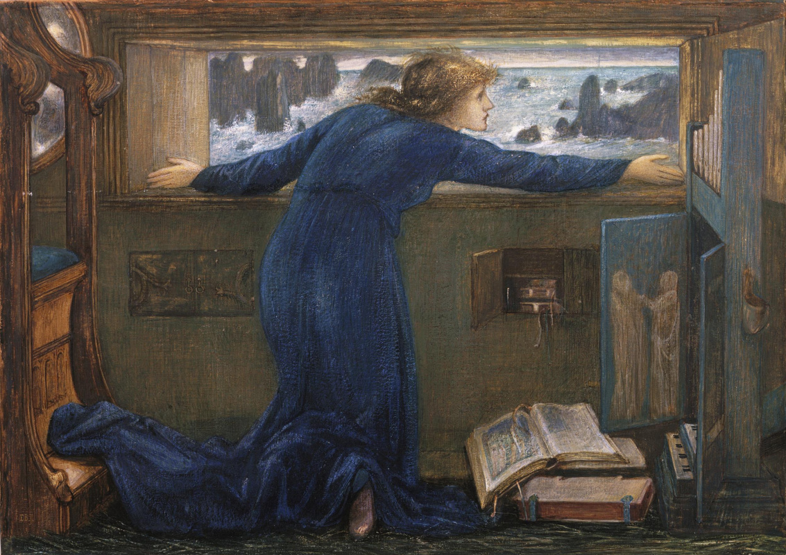 Edward Coley Burne-Jones. Dorigen from Brittany, eager for the safe return of her husband