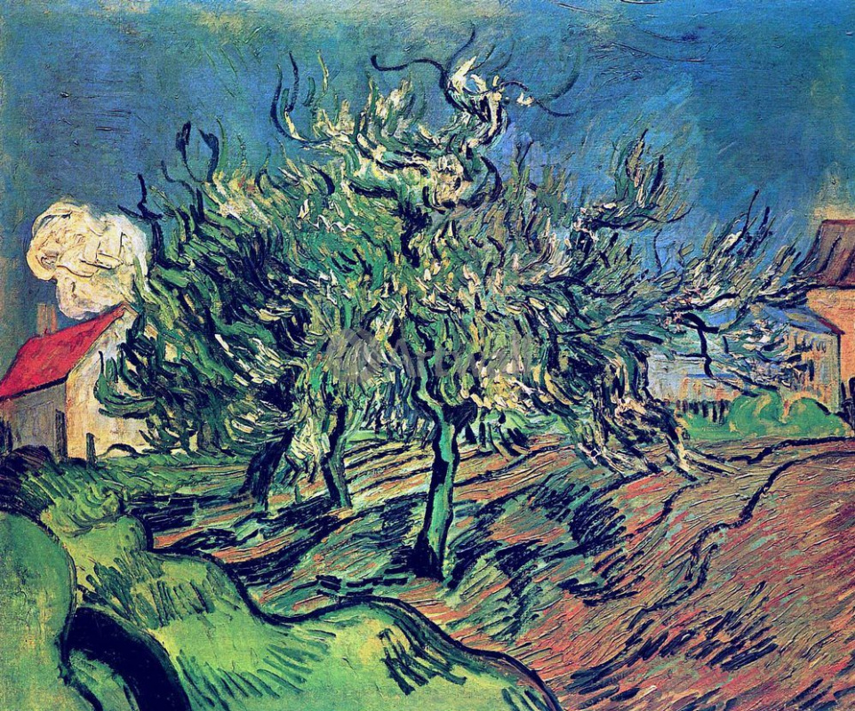 Вінсент Ван Гог. Пейзаж с тремя деревьями и домом