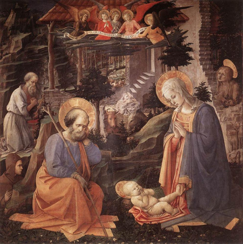 Fra Filippo Lippi. Worship the baby