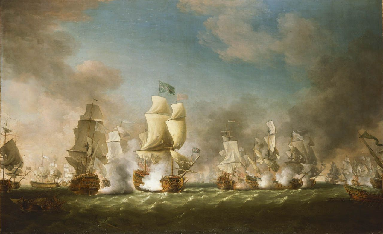 Richard Paton. The battle of Cape Passaro, 11 August 1718