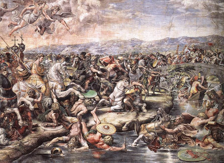 Raphael Santi. The Battle at Pons Milvius