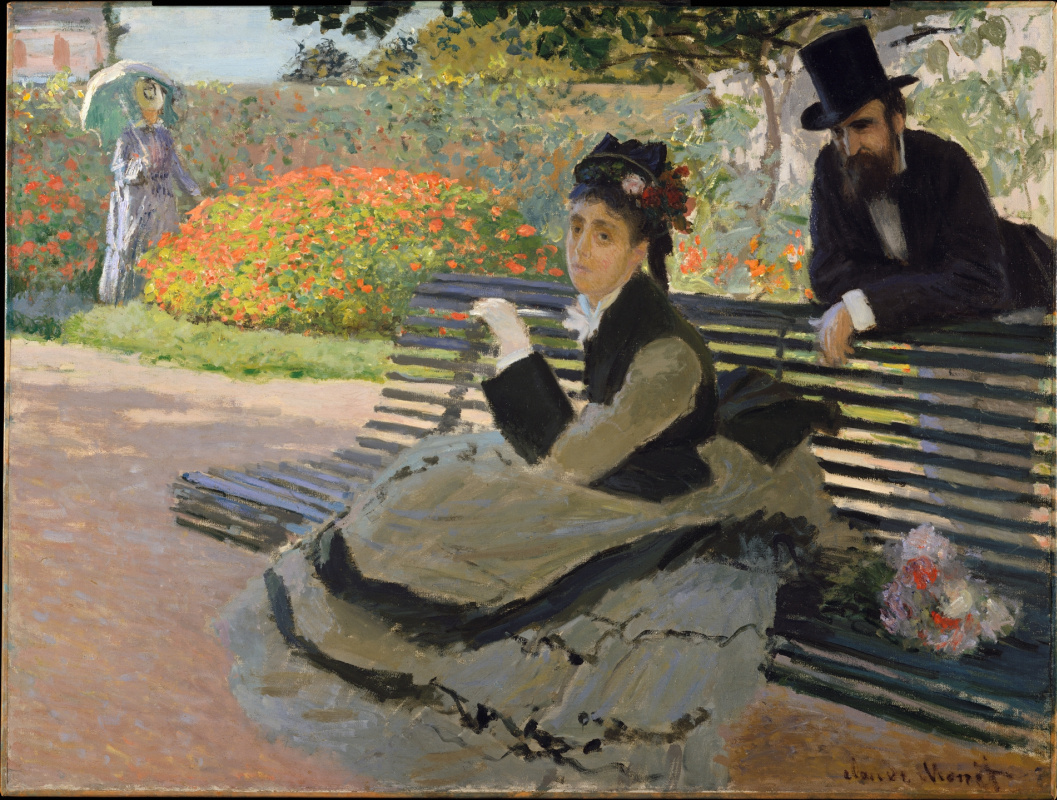 Claude Monet. Camille Monet on a bench in the garden