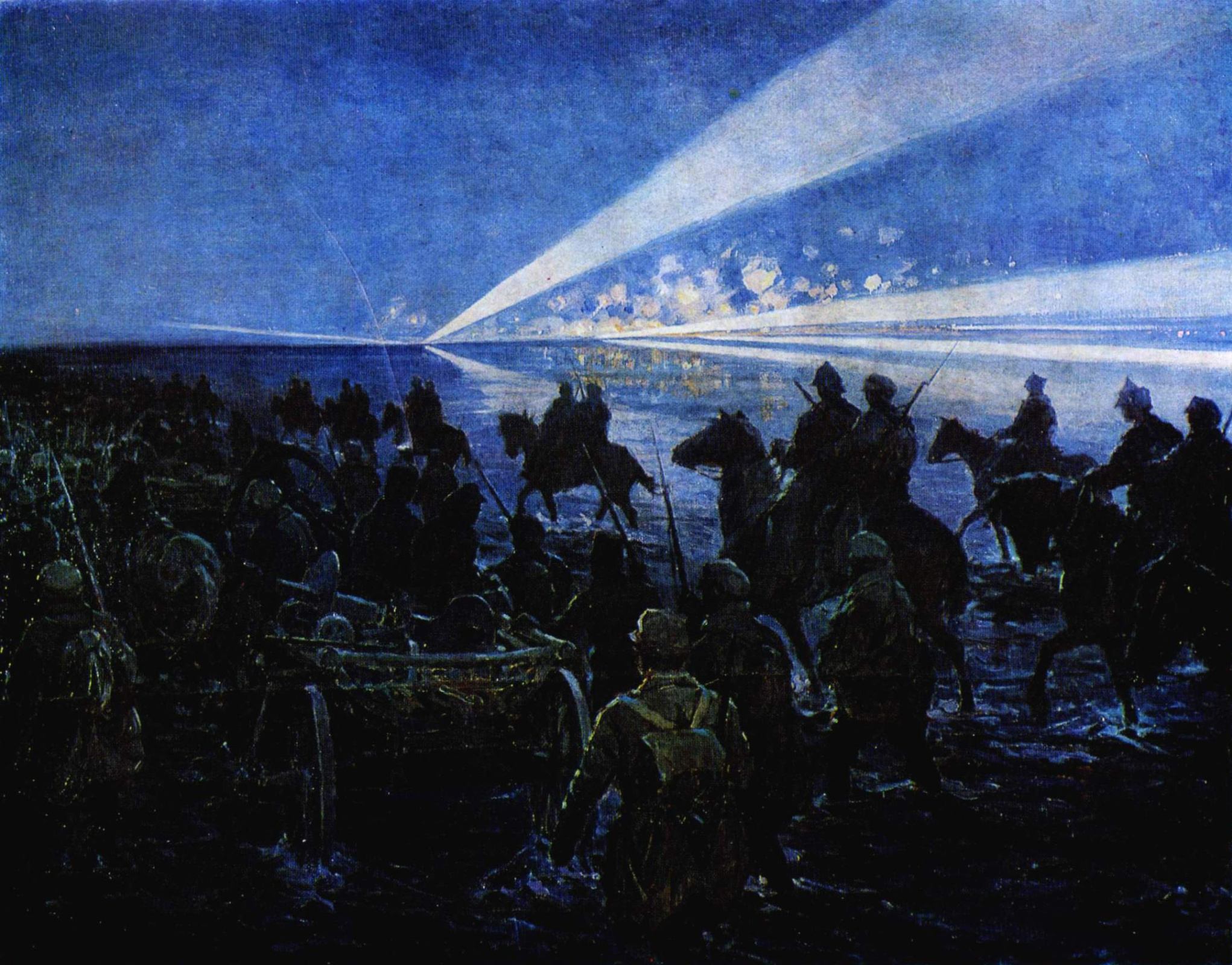 Mikhail Ivanovich Avilov The crossing of the Sivash. 1927, 120×92