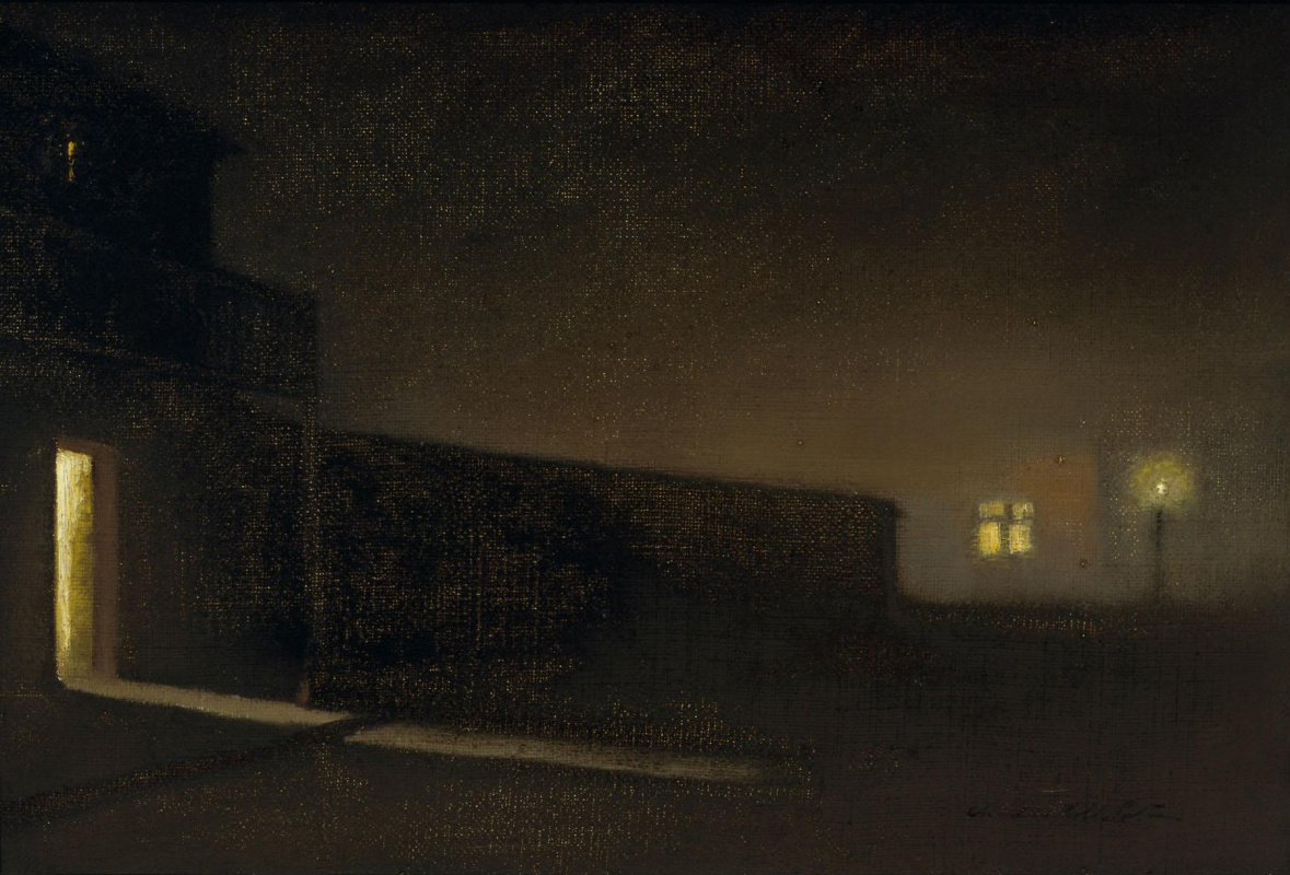 Charles Rollo Peters. Nocturne. Street