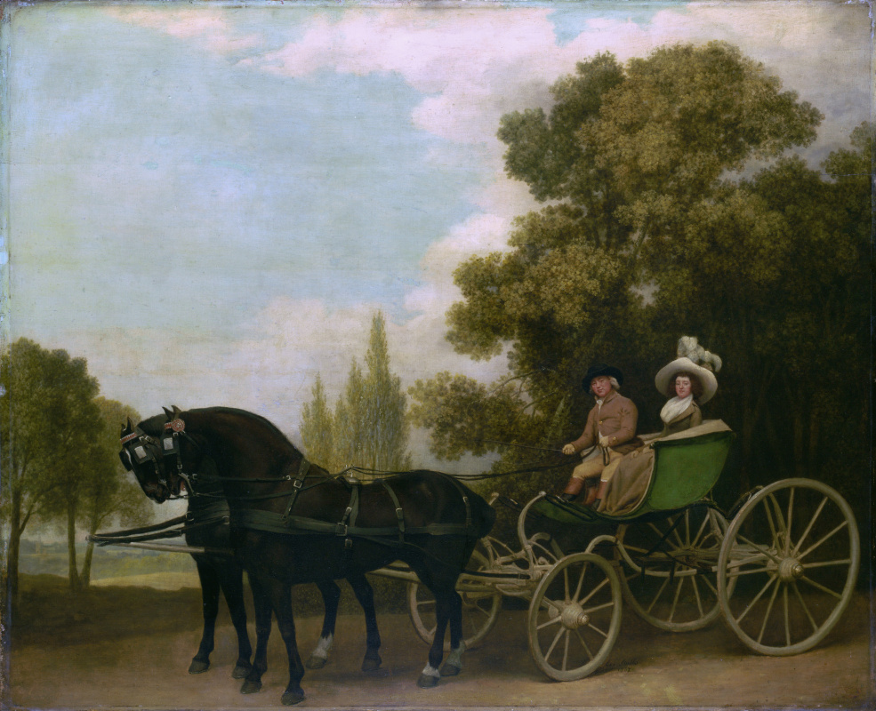 George Stubbs. A lady and gentleman in a Phaeton