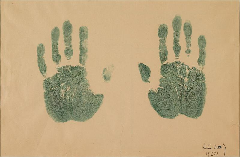 Wassily Kandinsky. Handprints of the artist