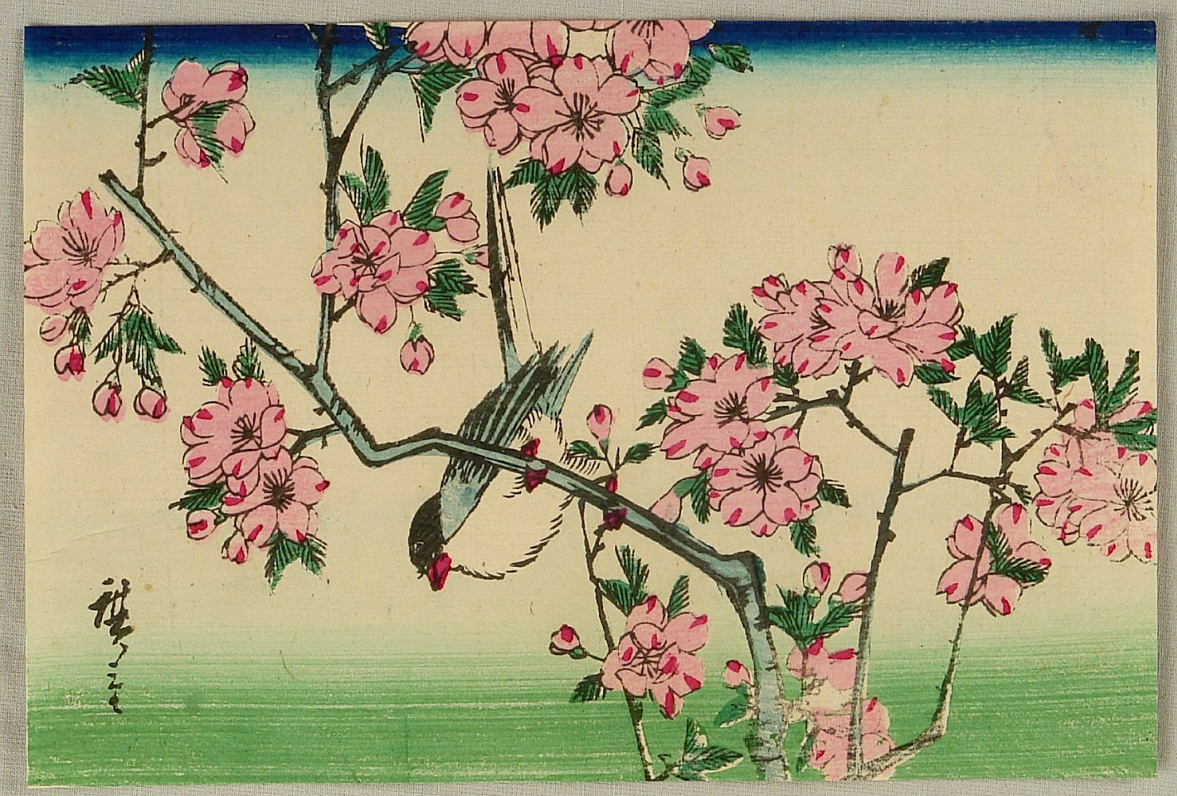 Utagawa Hiroshige 鸟和樱花, 1860：作品描述| Arthive
