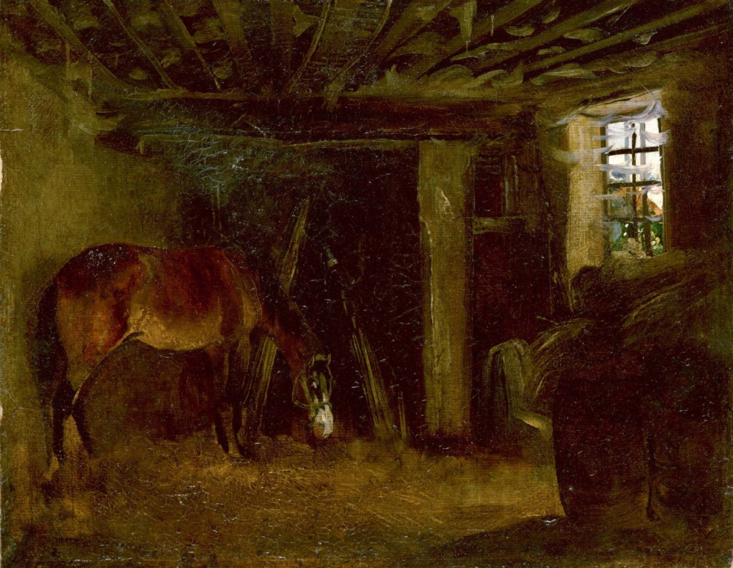 Théodore Géricault. Horse in the stable