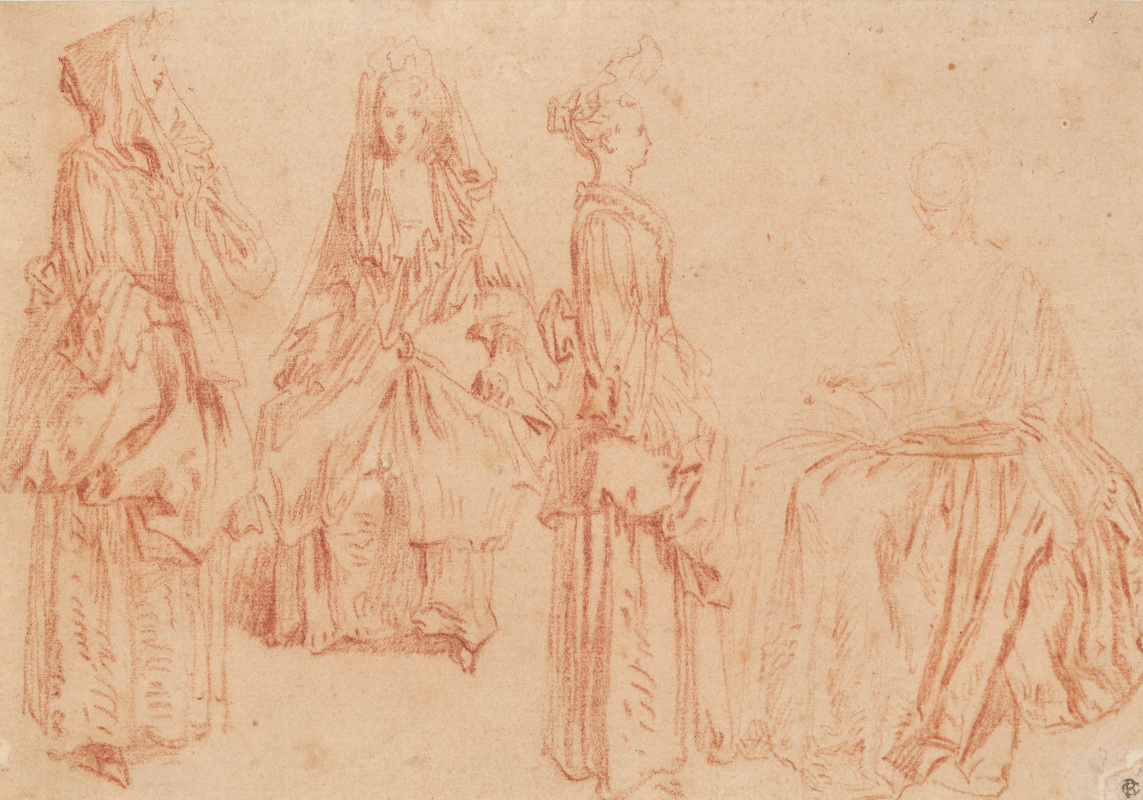 Antoine Watteau. Cuatro de las mujeres