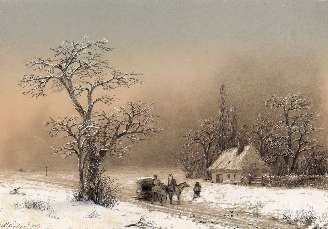 Ivan Aivazovsky. Winter landscape