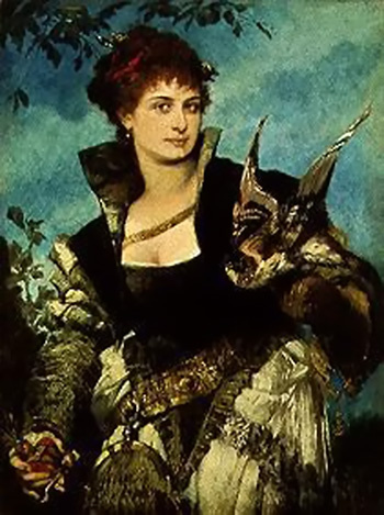 Hans Makart. Falconer