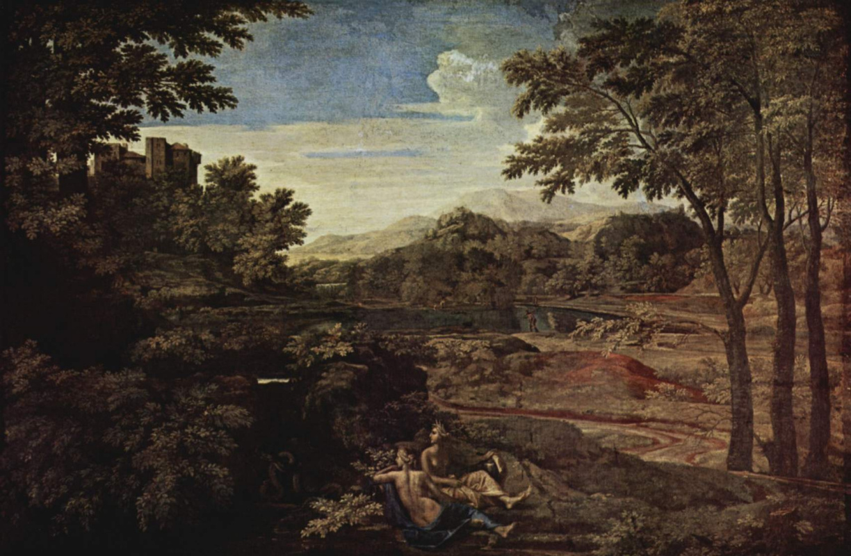 Nicolas Poussin. Landscape with two nymphs