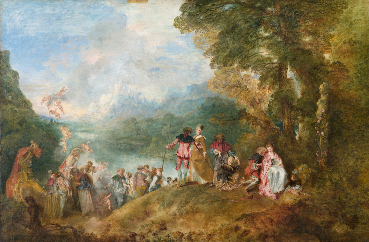 Antoine Watteau. Pilgrimage to the island of Kythira (the first option)