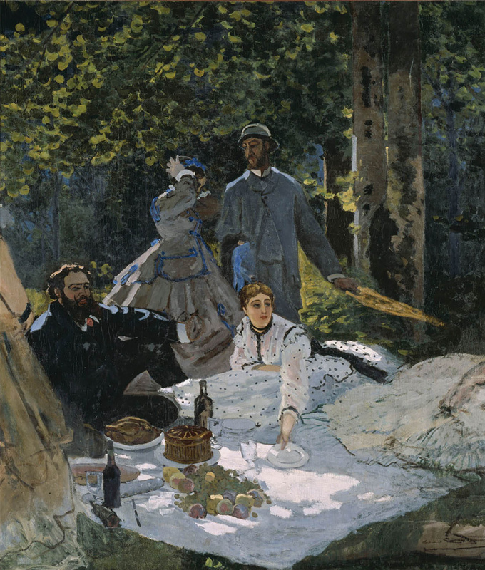 Claude Monet. Luncheon on the grass, detail