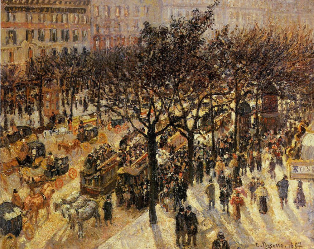 Camille Pissarro. Boulevard Italien at noon