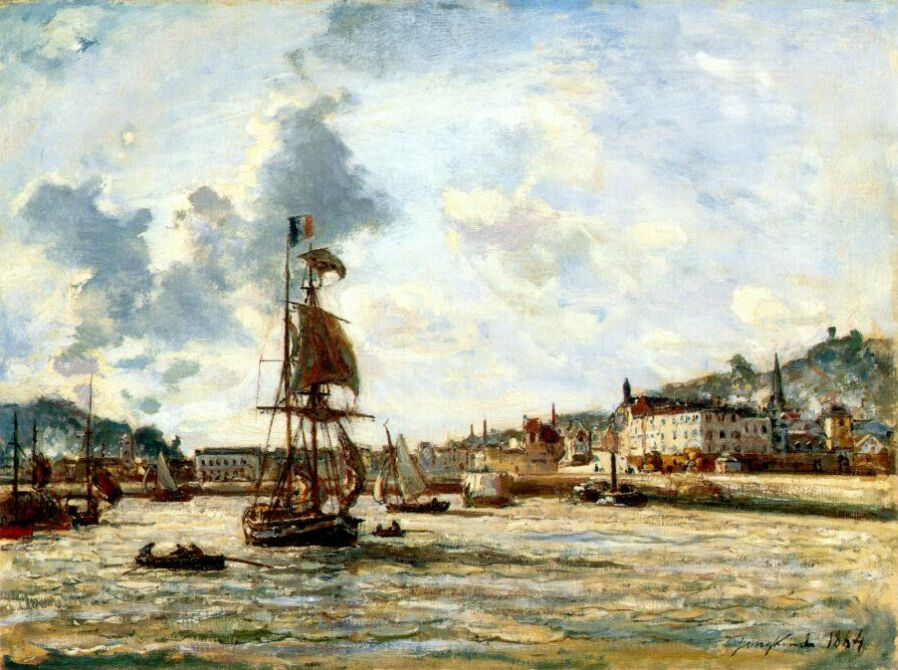 Ian Barthold Jongkinde. The entrance to the port of Honfleur