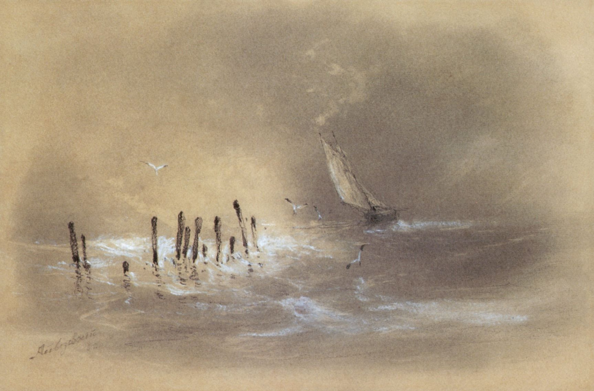 Ivan Aivazovsky. Velero en la tormenta