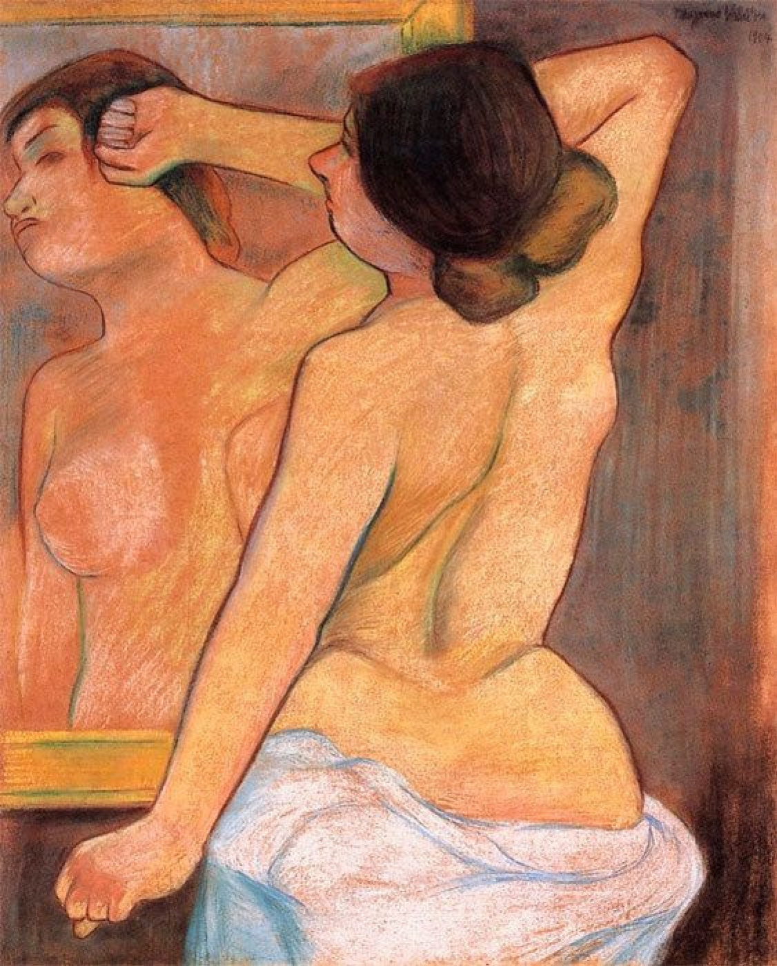 Nude from behind in the mirror, 1910, 48×58 cm by Suzanne Valadon: History,  Analysis & Facts | Arthive