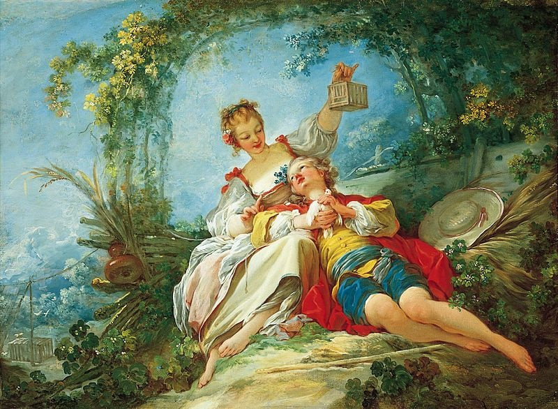 Jean-Honore Fragonard. Happy lovers