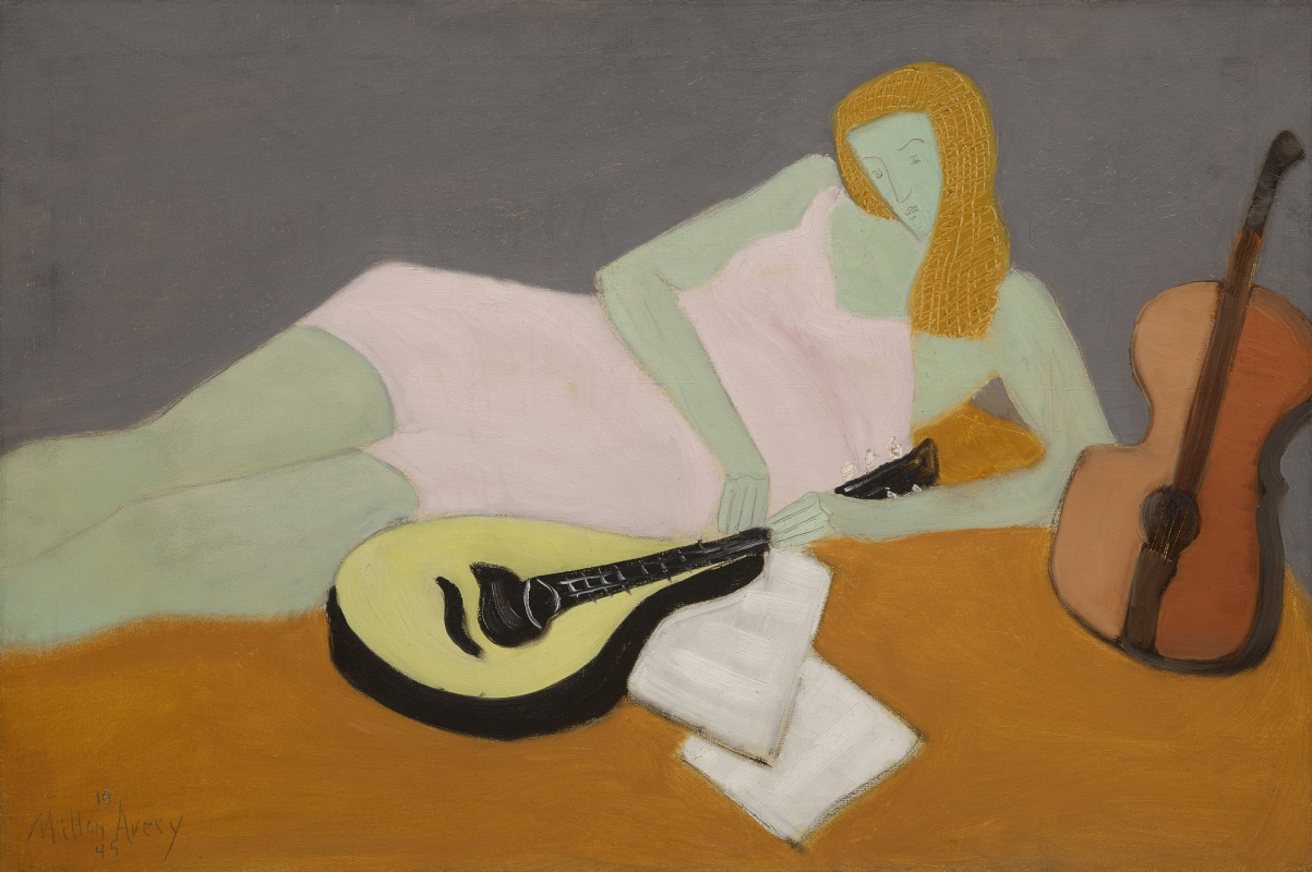 Milton Clarke Avery. A girl at a music class