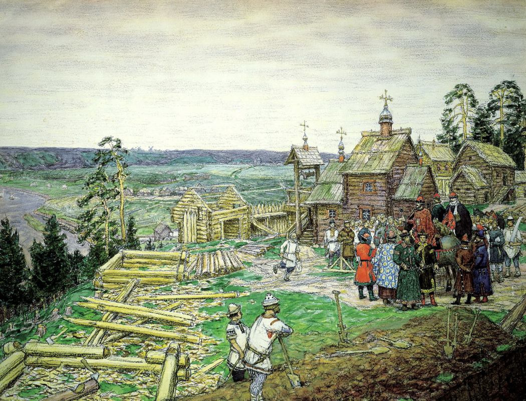 瓦斯涅佐夫（Vasnetsov）. The Foundation Of Moscow