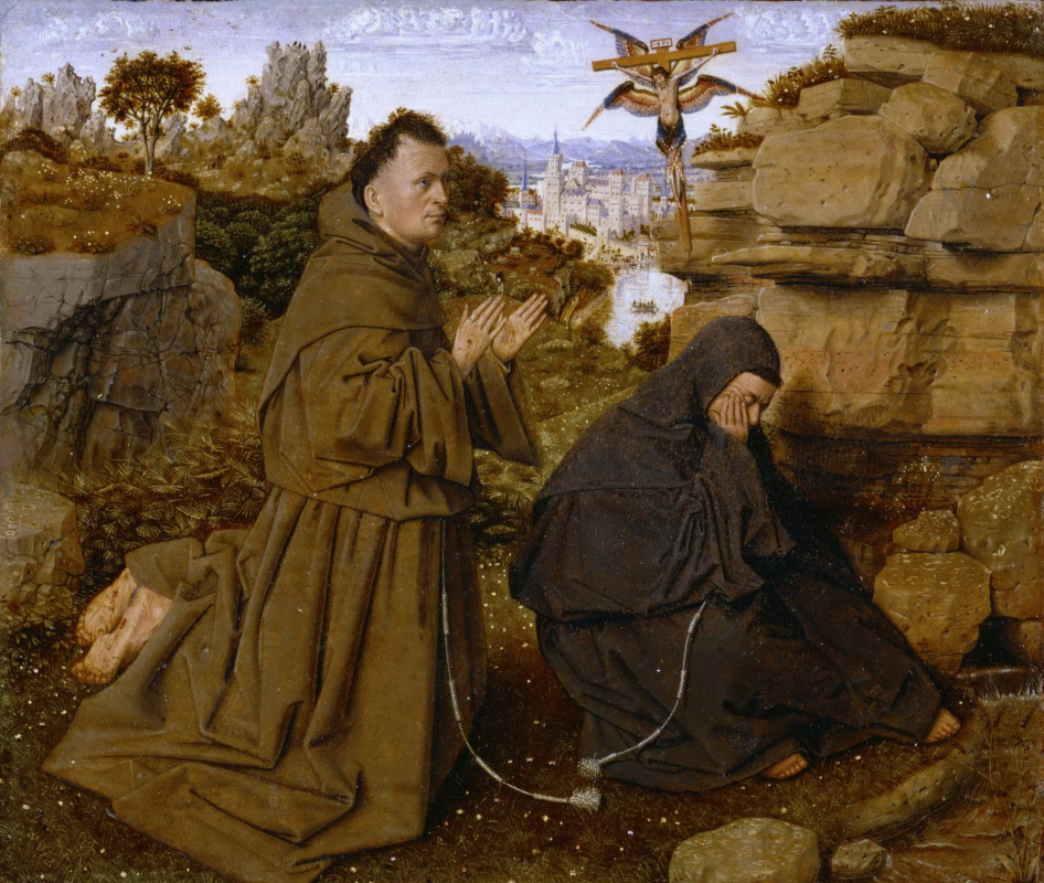 Jan van Eyck. St. Francis receiving the stigmata